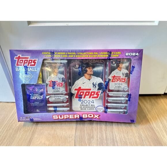 2024 Topps Baseball Series 2 Super Box Unopened W/Silver Pattern Foil Pack - Picture 4 of 5